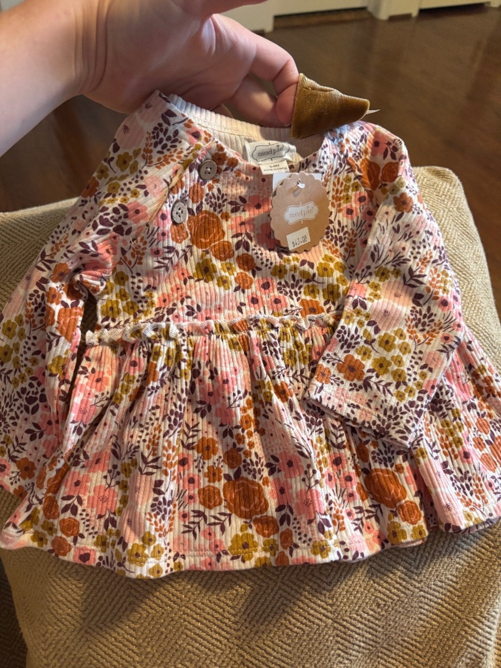 NWT! Mud Pie Baby Girl Outfit Set